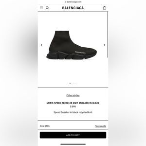 Balenciaga speed socks